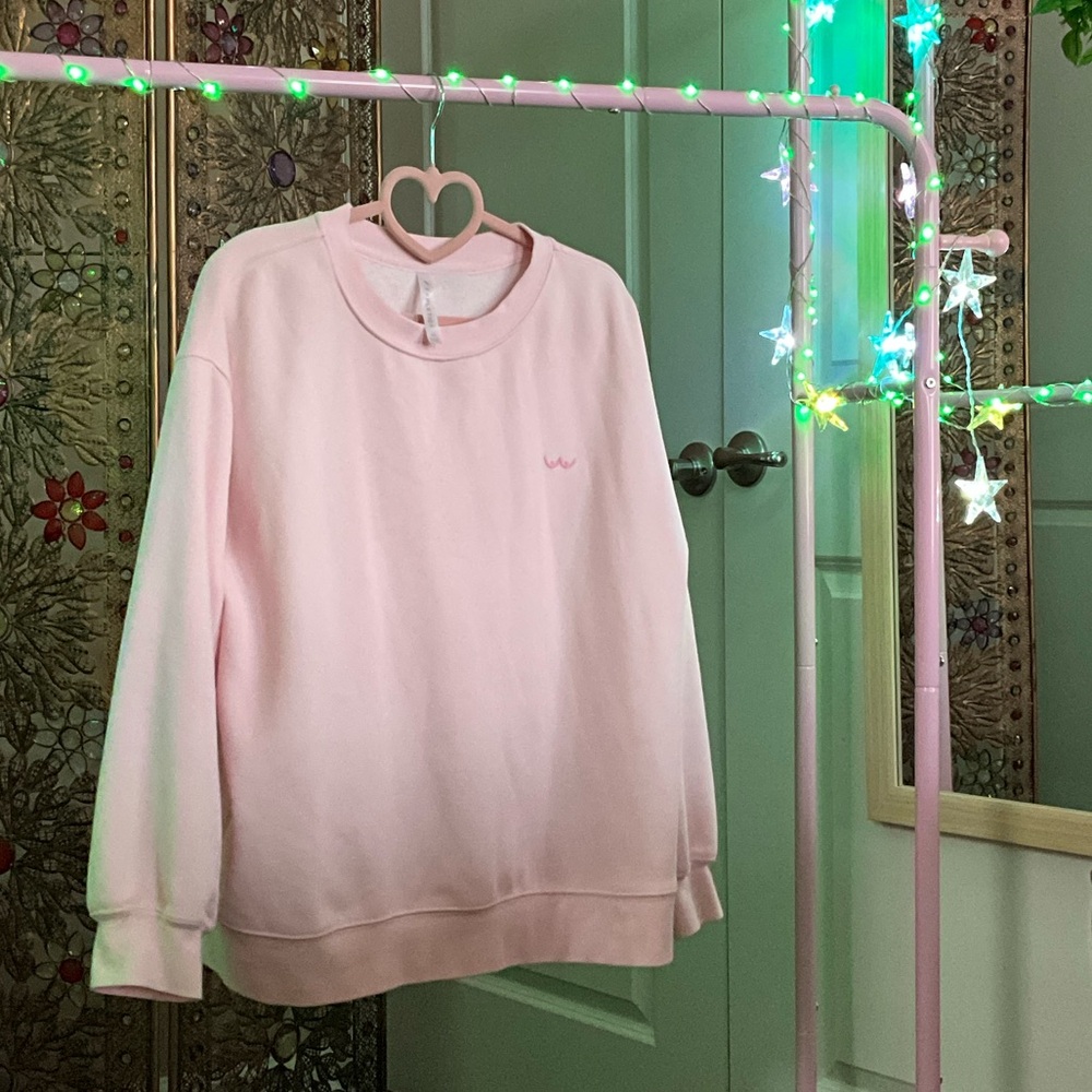 Fabletics Light Pink Crewneck Sweater